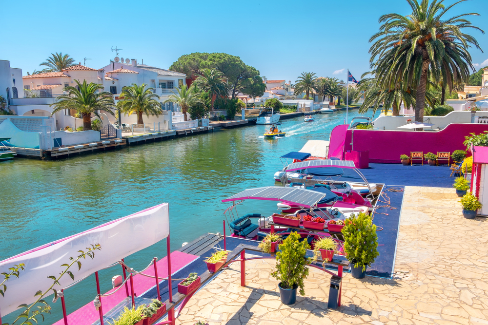 One,Of,Many,Canals,In,Empuriabrava.,Costa,Brava,,Catalonia,,Spain